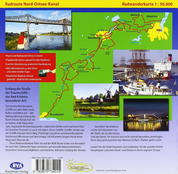 Radfahren am Nord-Ostsee-Kanal - Kartenmaterial, Radwanderkarten und